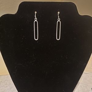 Silver drop earrings